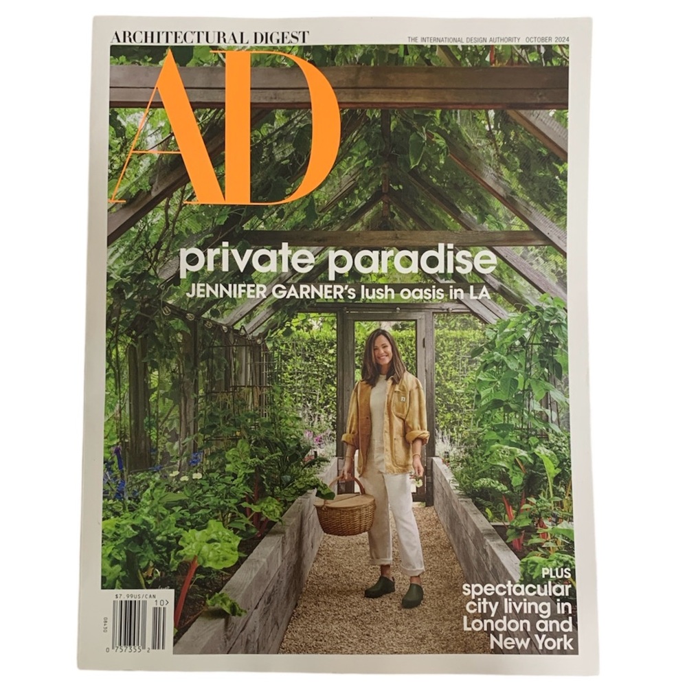 Architectural Digest Magazine October 2024 Jennifer Garner In LA London New York